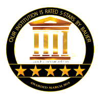Our institution is rated 5 stars by Bauer Financial icon